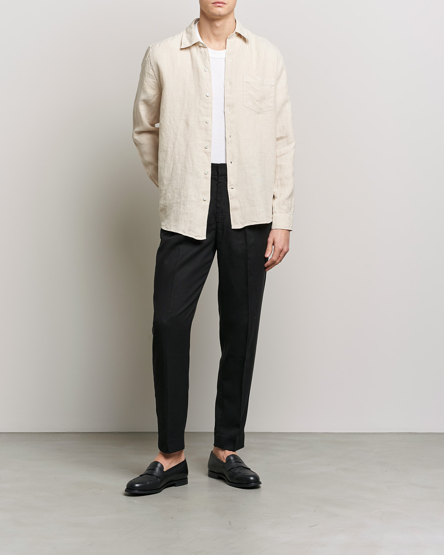 Herr | Skjortor | A Day's March | Abu Linen Shirt Sand