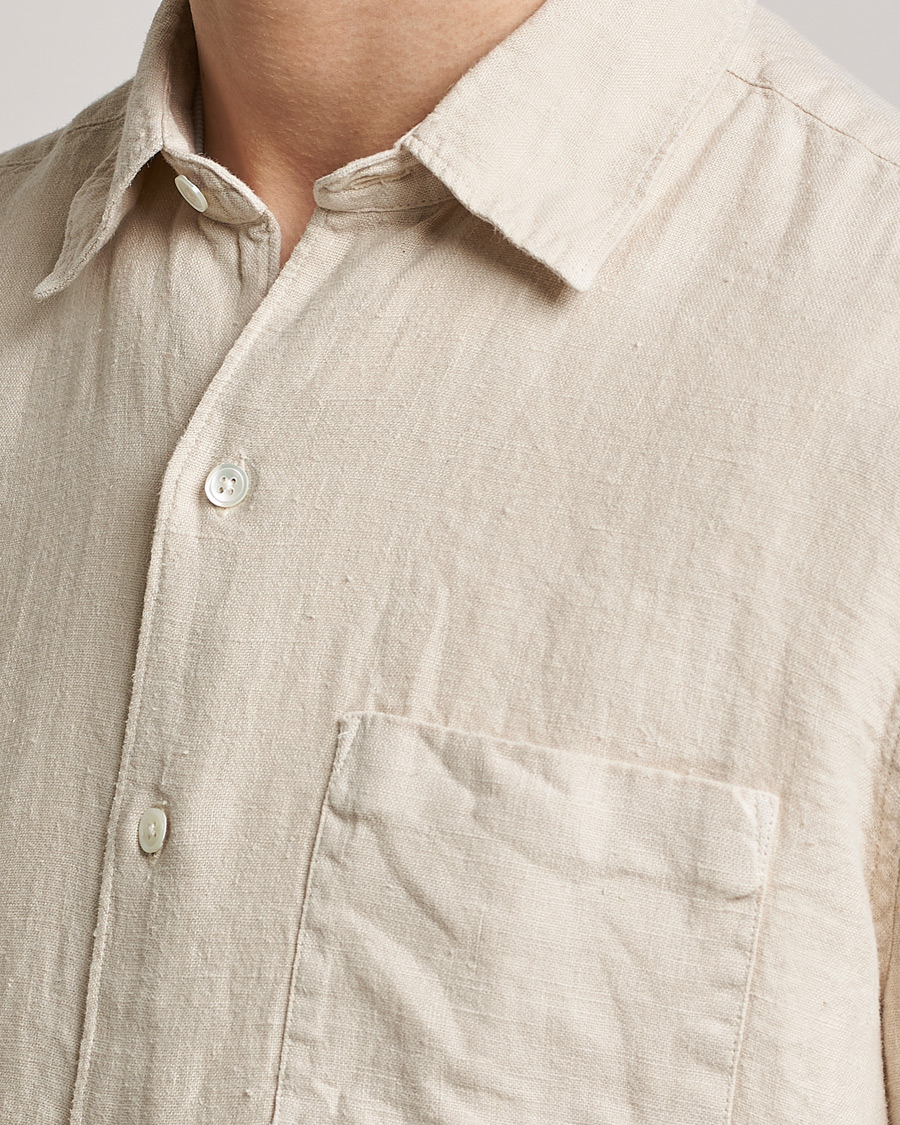 Herr | Skjortor | A Day's March | Abu Linen Shirt Sand