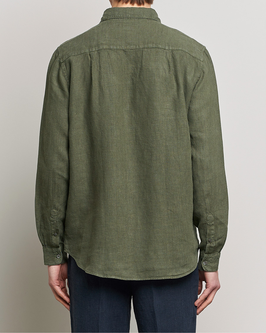 Herr | Skjortor | A Day's March | Abu Linen Shirt Seaweed