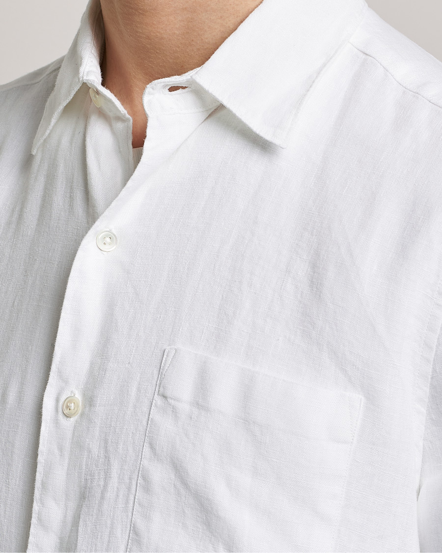 Herr | Skjortor | A Day's March | Abu Linen Shirt White