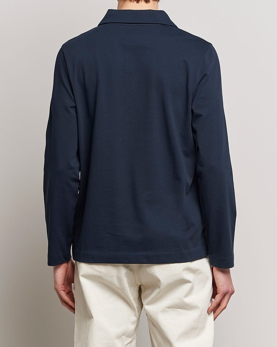 Herr | Tröjor | A Day's March | Branford Long Sleeve Jersey Polo Navy