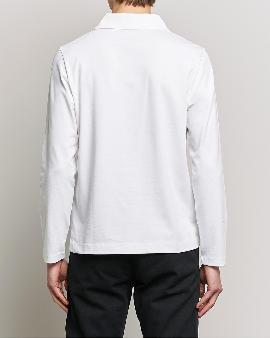 Herr | Tröjor | A Day's March | Branford Long Sleeve Jersey Polo Off White