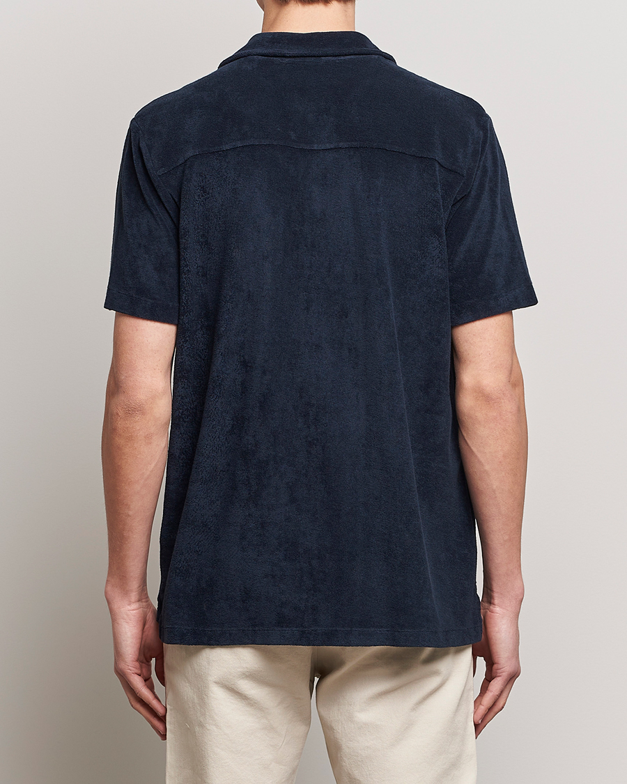 Herr | Skjortor | A Day's March | Yamu Short Sleeve Terry Shirt Navy