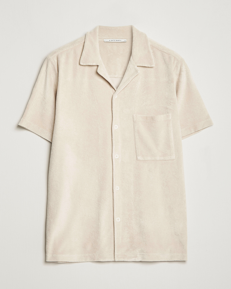 Herr | Skjortor | A Day's March | Yamu Short Sleeve Terry Shirt Desert