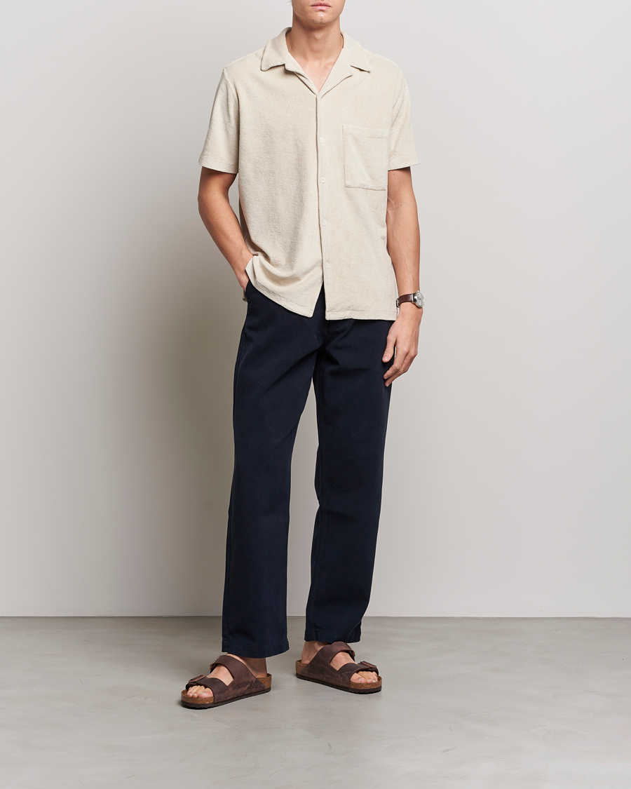 Herr | Skjortor | A Day's March | Yamu Short Sleeve Terry Shirt Desert