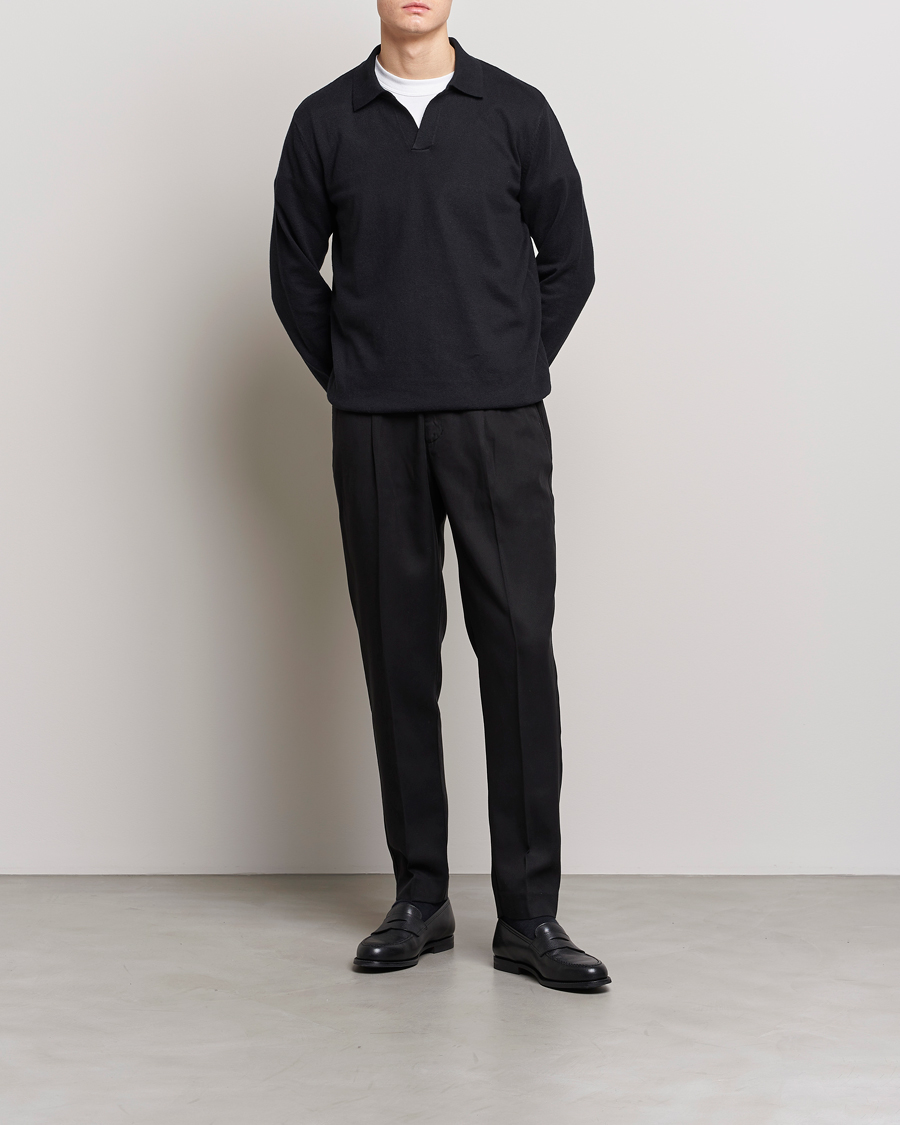 Herr | Byxor | A Day's March | Smart Trouser Tencel Black