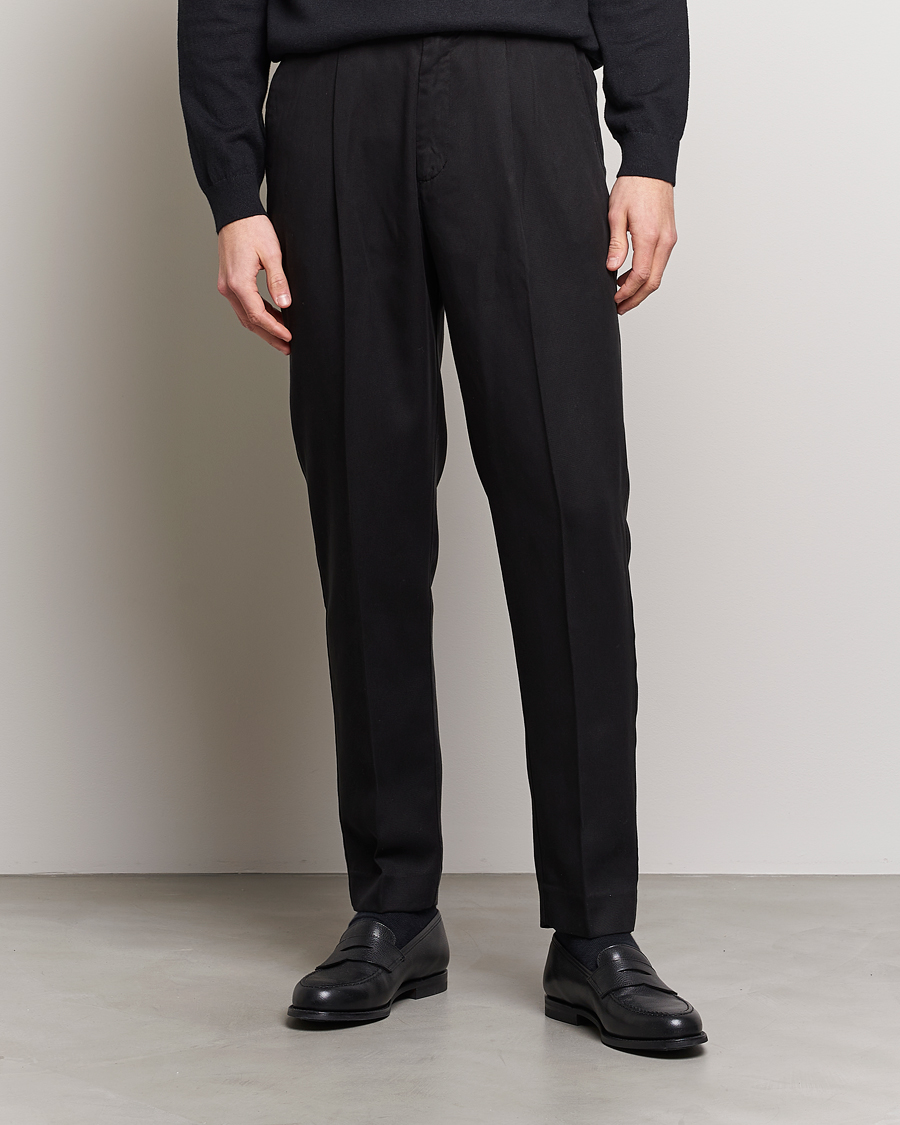 Herr | Byxor | A Day's March | Smart Trouser Tencel Black