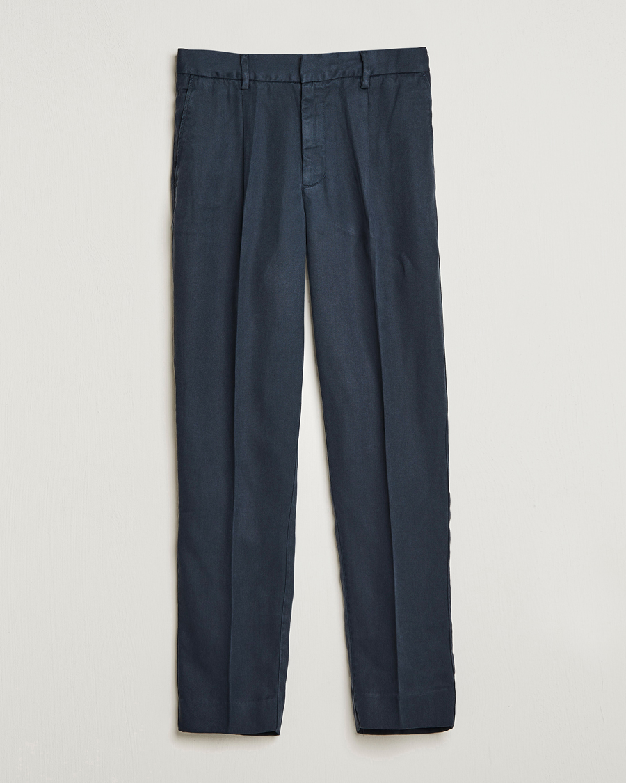 Herr | Byxor | A Day's March | Smart Trouser Tencel Navy