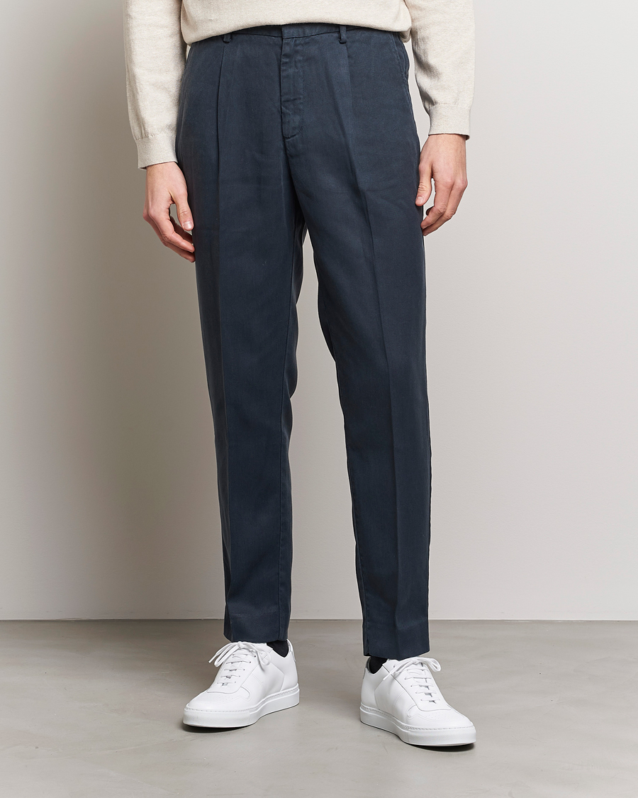 Herr | A Day's March | A Day's March | Smart Trouser Tencel  Navy