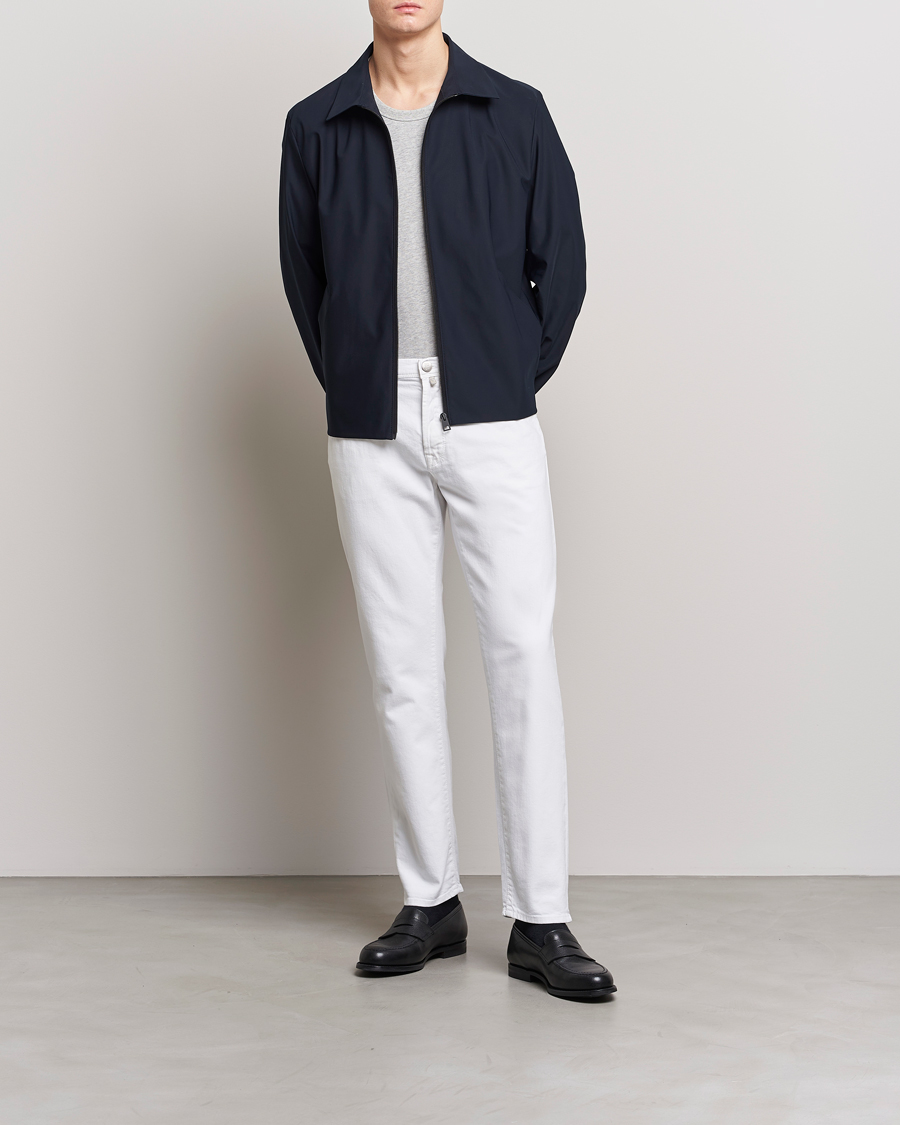 Herr | Byxor | Incotex | Cotton Stretch 5-Pocket Pants White