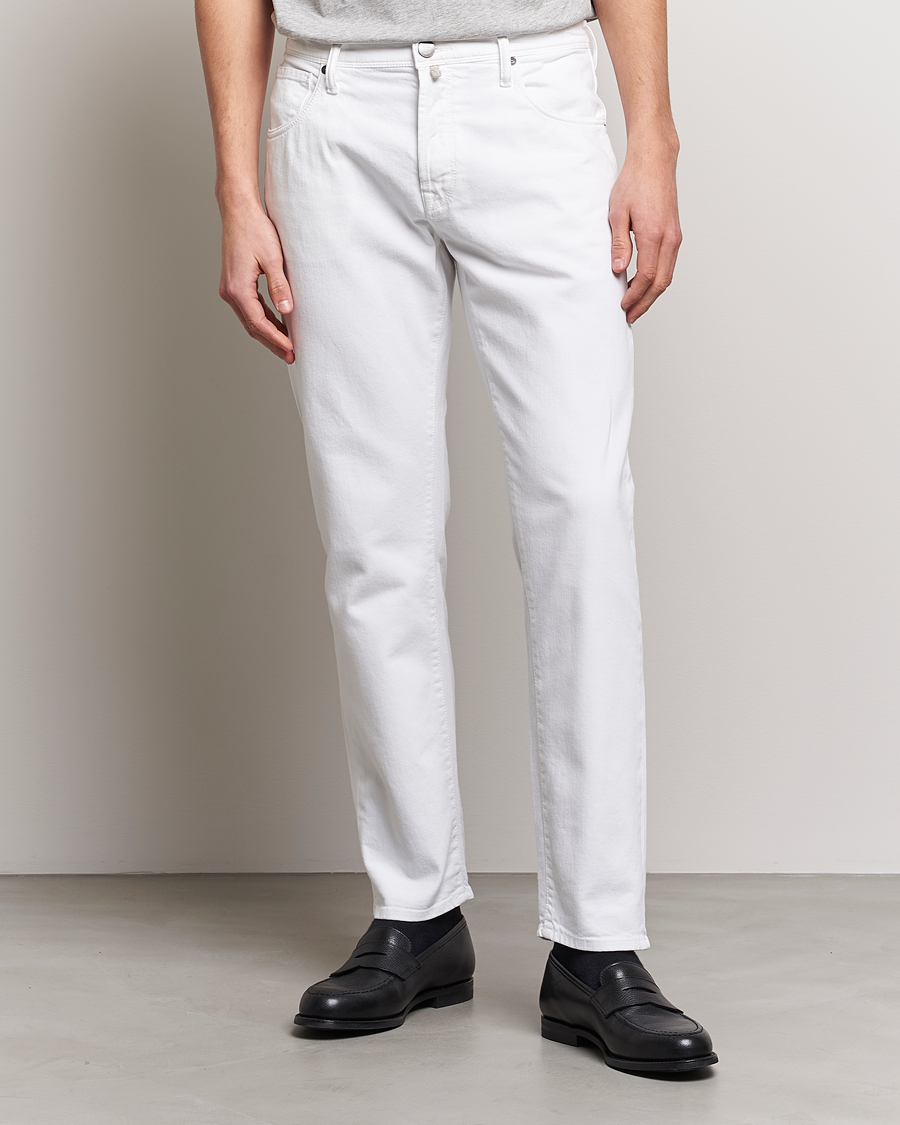 Herr | Byxor | Incotex | Cotton Stretch 5-Pocket Pants White