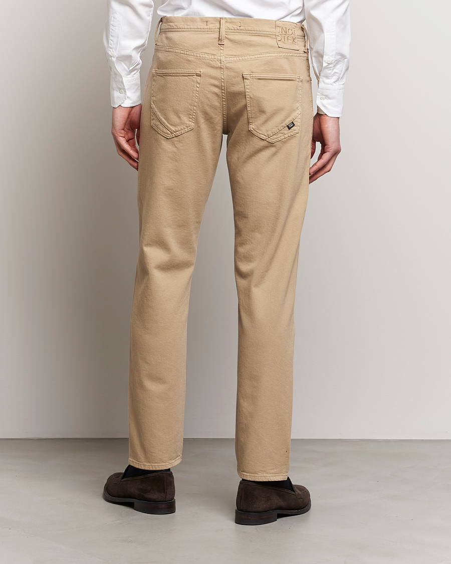Herr | Byxor | Incotex | Cotton Stretch 5-Pocket Pants Beige