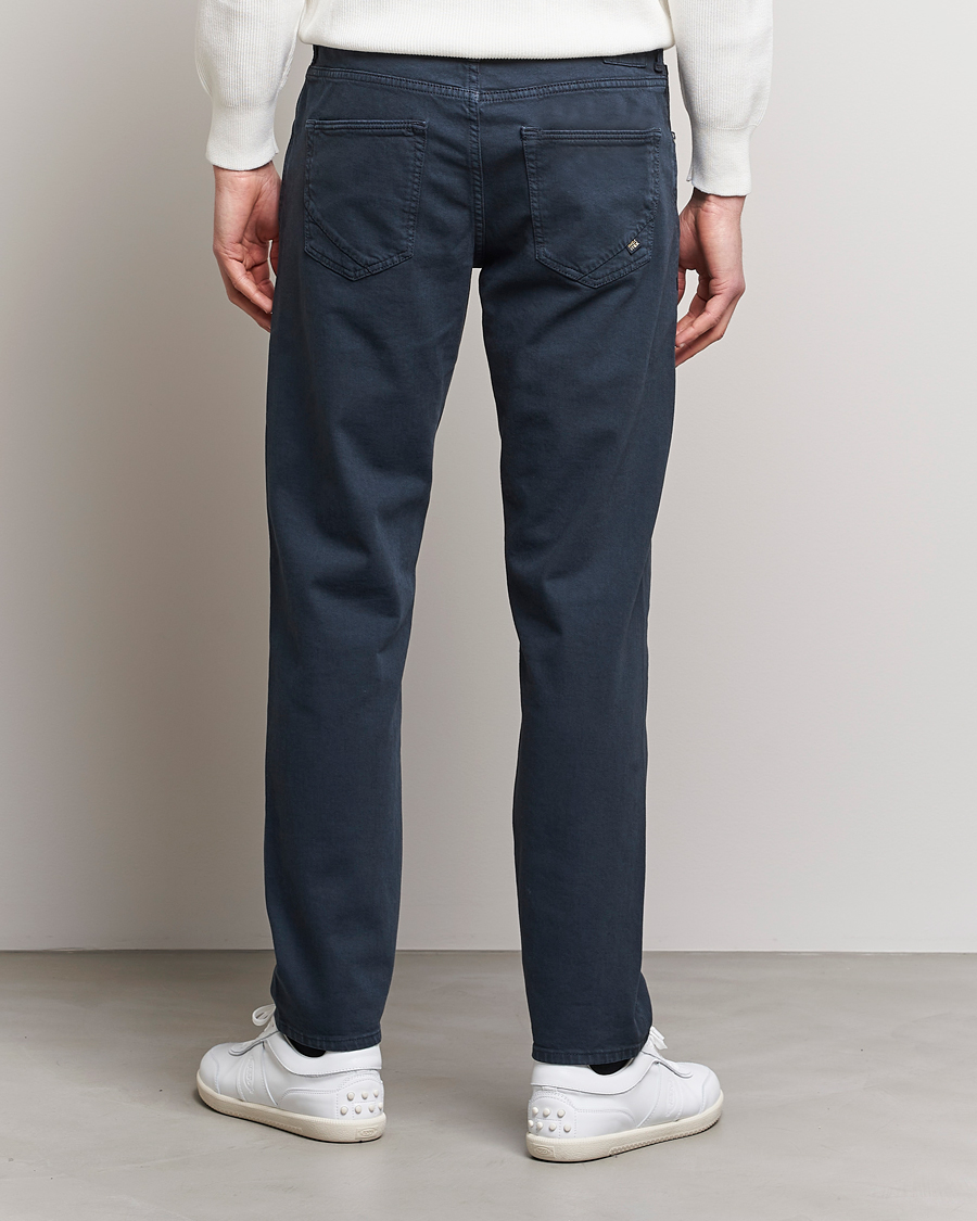 Herr | Byxor | Incotex | Cotton Stretch 5-Pocket Pants Navy