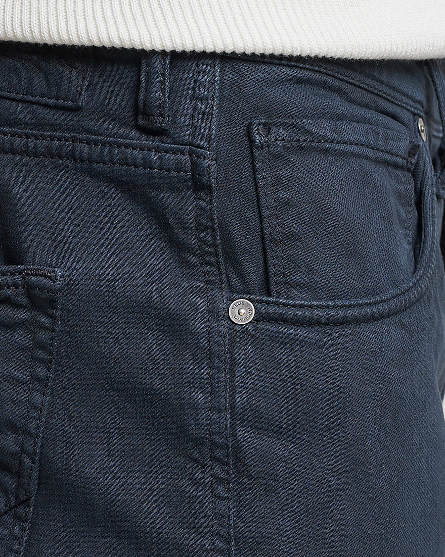 Herr | Byxor | Incotex | Cotton Stretch 5-Pocket Pants Navy
