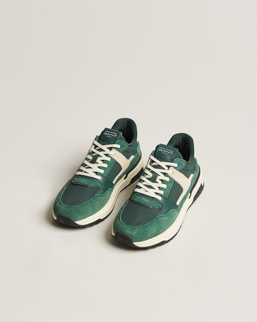 Herr | GANT | GANT | Jeuton Running Sneaker Tartan Green