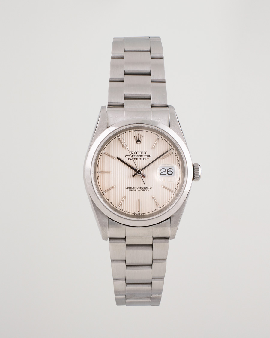 Herr | Rolex Pre-Owned Datejust 16200 Oyster Perpetual Steel White | Rolex Pre-Owned | Datejust 16200 Oyster Perpetual Steel White