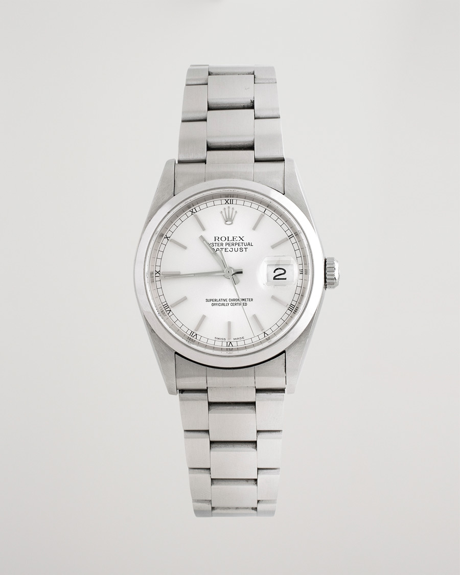 Herr | Rolex Pre-Owned Datejust 16200 Oyster Perpetual Steel Silver | Rolex Pre-Owned | Datejust 16200 Oyster Perpetual Steel Silver