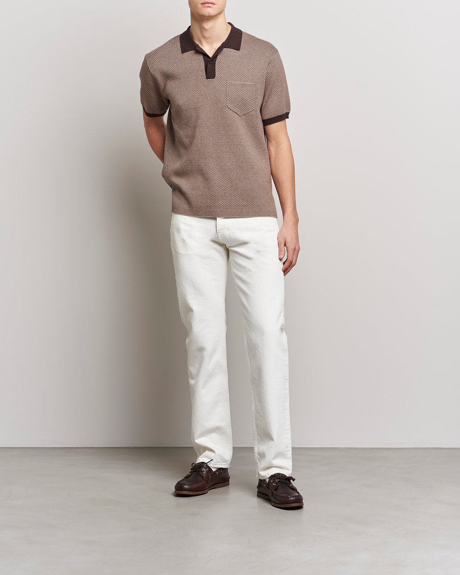 Herr | Pikéer | BEAMS PLUS | Two-Tone Jacquard Polo Brown