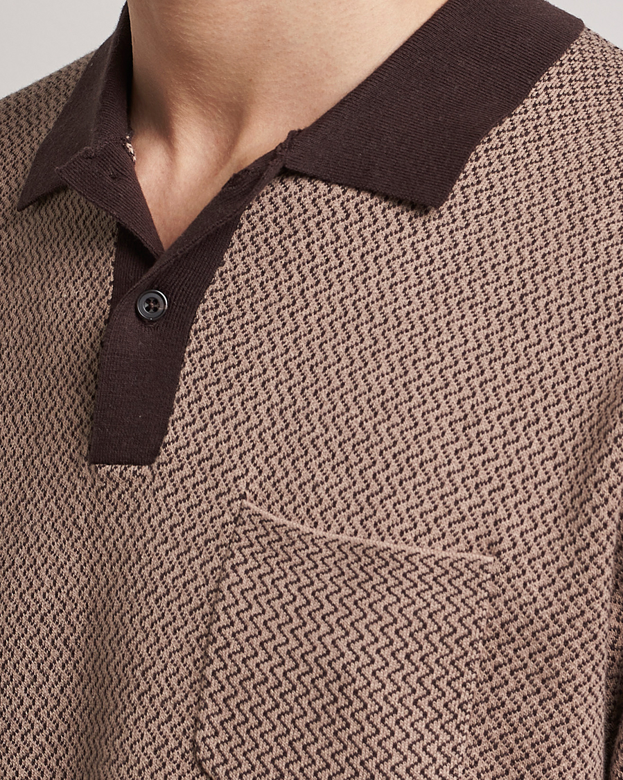 Herr | Pikéer | BEAMS PLUS | Two-Tone Jacquard Polo Brown