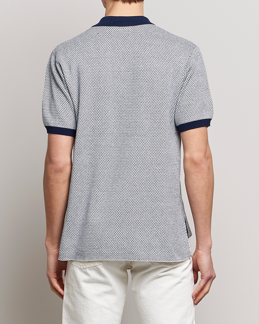 Herr | Pikéer | BEAMS PLUS | Two-Tone Jacquard Polo Navy