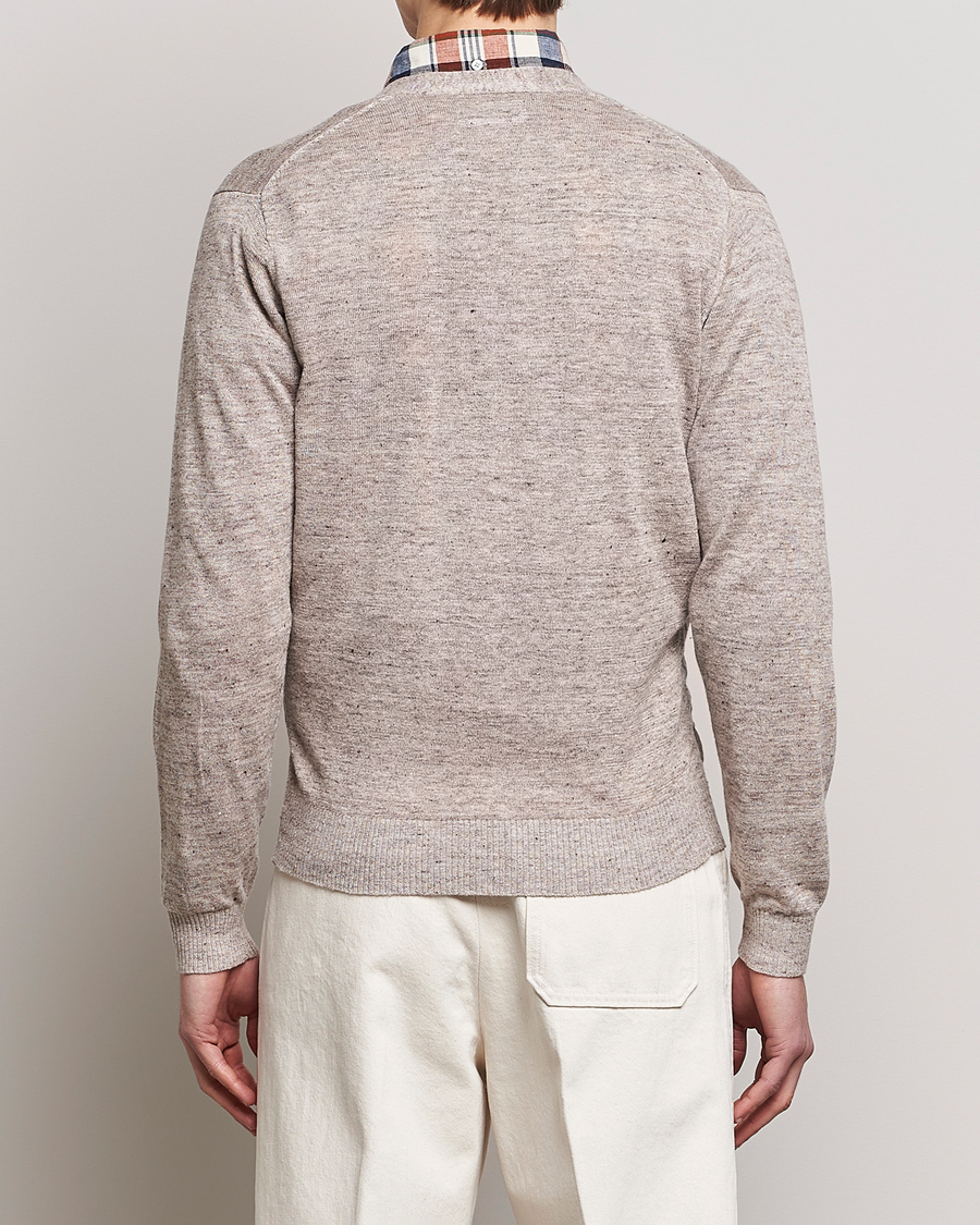 Herr | Tröjor | BEAMS PLUS | Linen Cardigan Beige