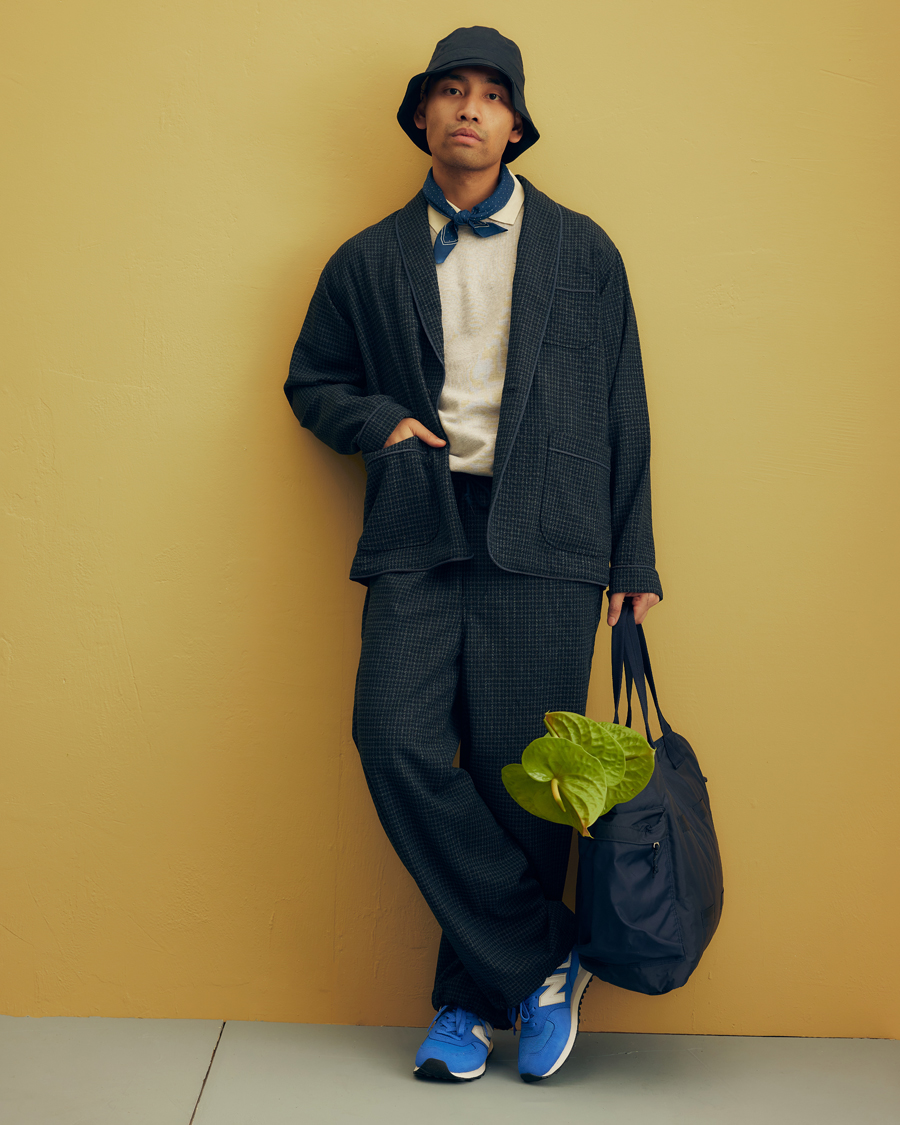 Herr | Tröjor | BEAMS PLUS | Linen Crew Neck Sweater White
