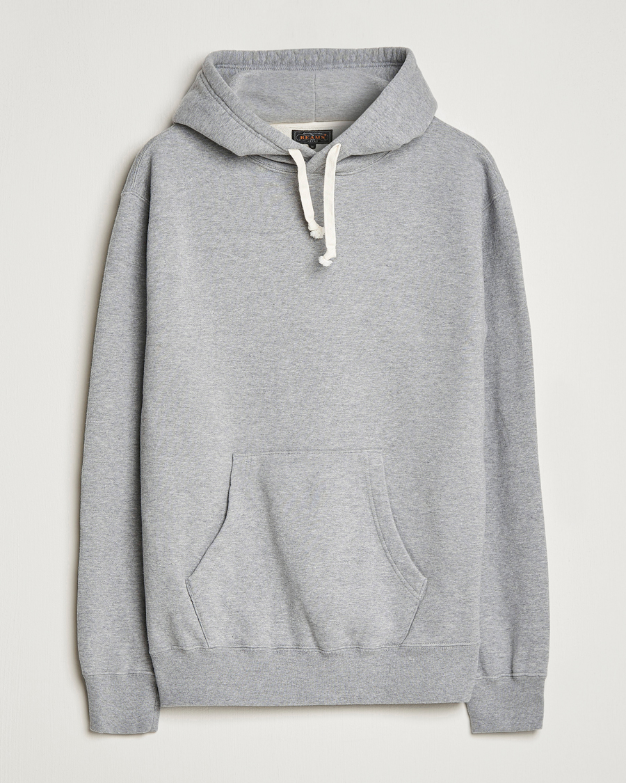 Herr | Tröjor | BEAMS PLUS | Japanese Cotton Hoodie Heather Grey
