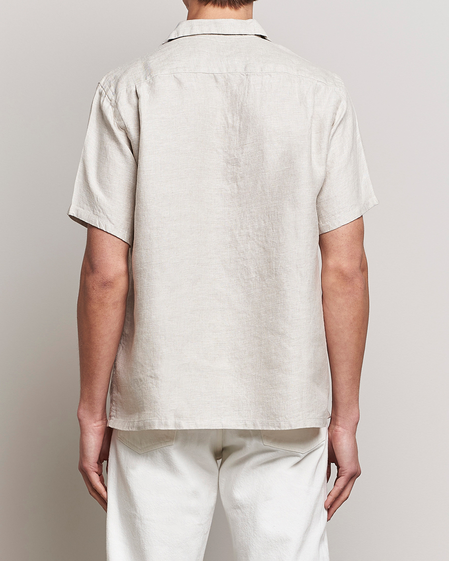 Herr | Skjortor | BEAMS PLUS | Linen/Chambray Camp Shirt Natural