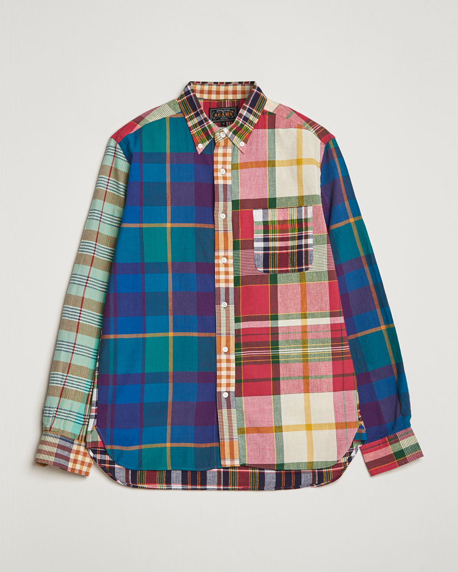 Herr | Skjortor | BEAMS PLUS | Indian Madras Button Down Shirt Multicolor