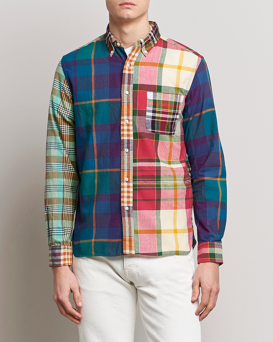 Herr | Skjortor | BEAMS PLUS | Indian Madras Button Down Shirt Multicolor