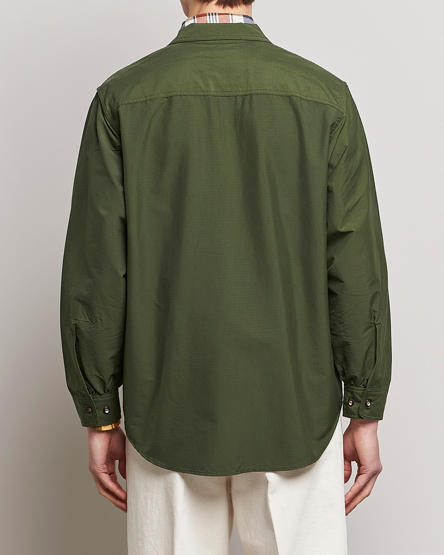 Herr | Skjortor | BEAMS PLUS | Nylon Ripstop Adventure Shirt Olive