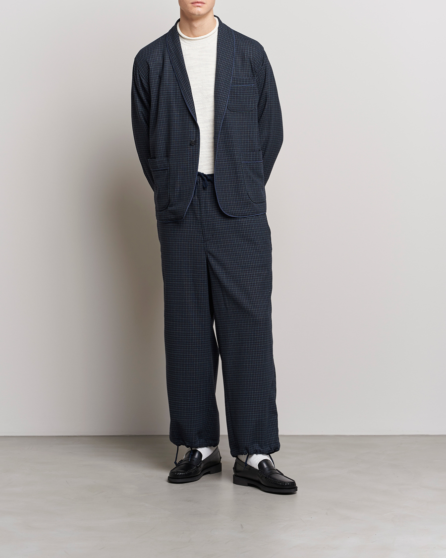 Herr | Byxor | BEAMS PLUS | Panama Wool Pants Navy
