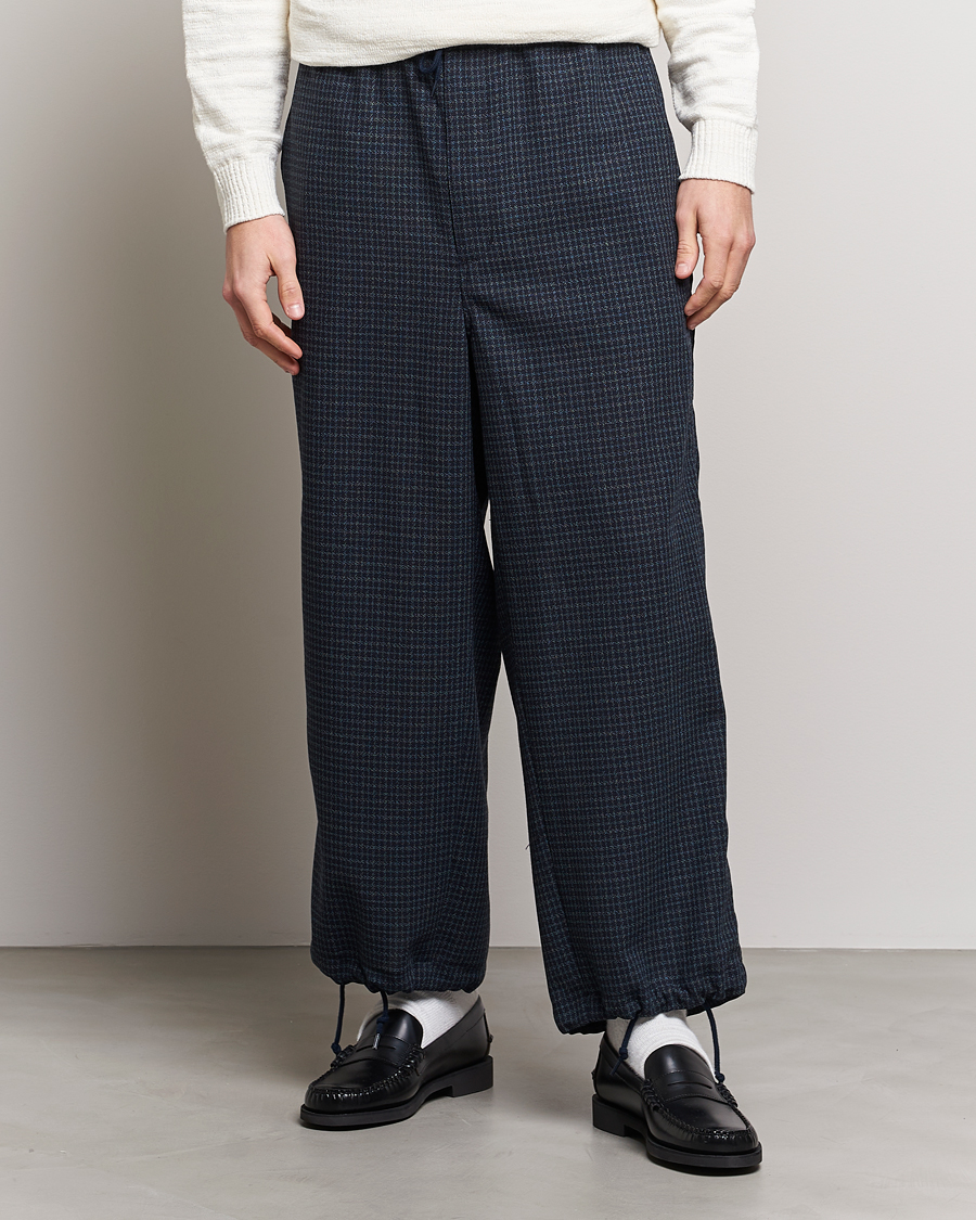 Herr | Byxor | BEAMS PLUS | Panama Wool Pants Navy