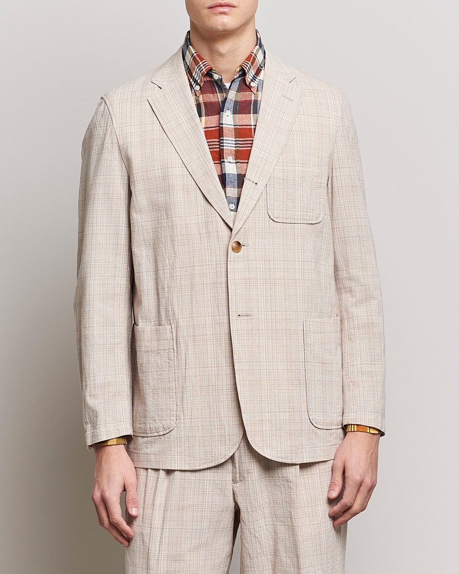 Herr | Kavajer | BEAMS PLUS | Cotton/Linen Comfort Jacket Natural