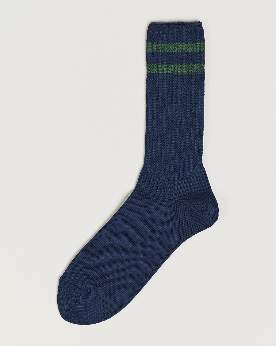 Herr | Underkläder | BEAMS PLUS | Schoolboy Socks Navy/Green