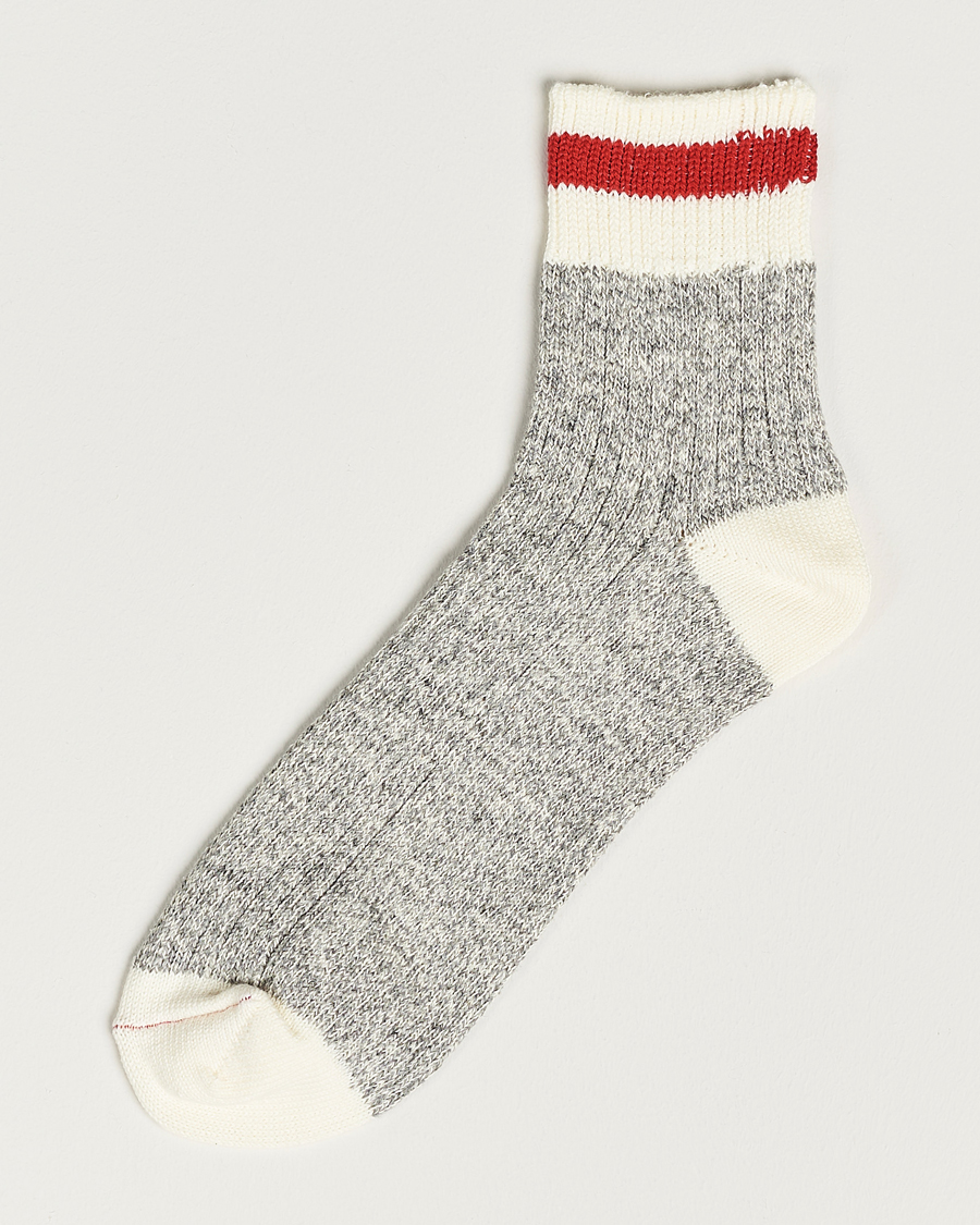 Herr | Underkläder | BEAMS PLUS | 1/4 Rag Socks Grey/Red