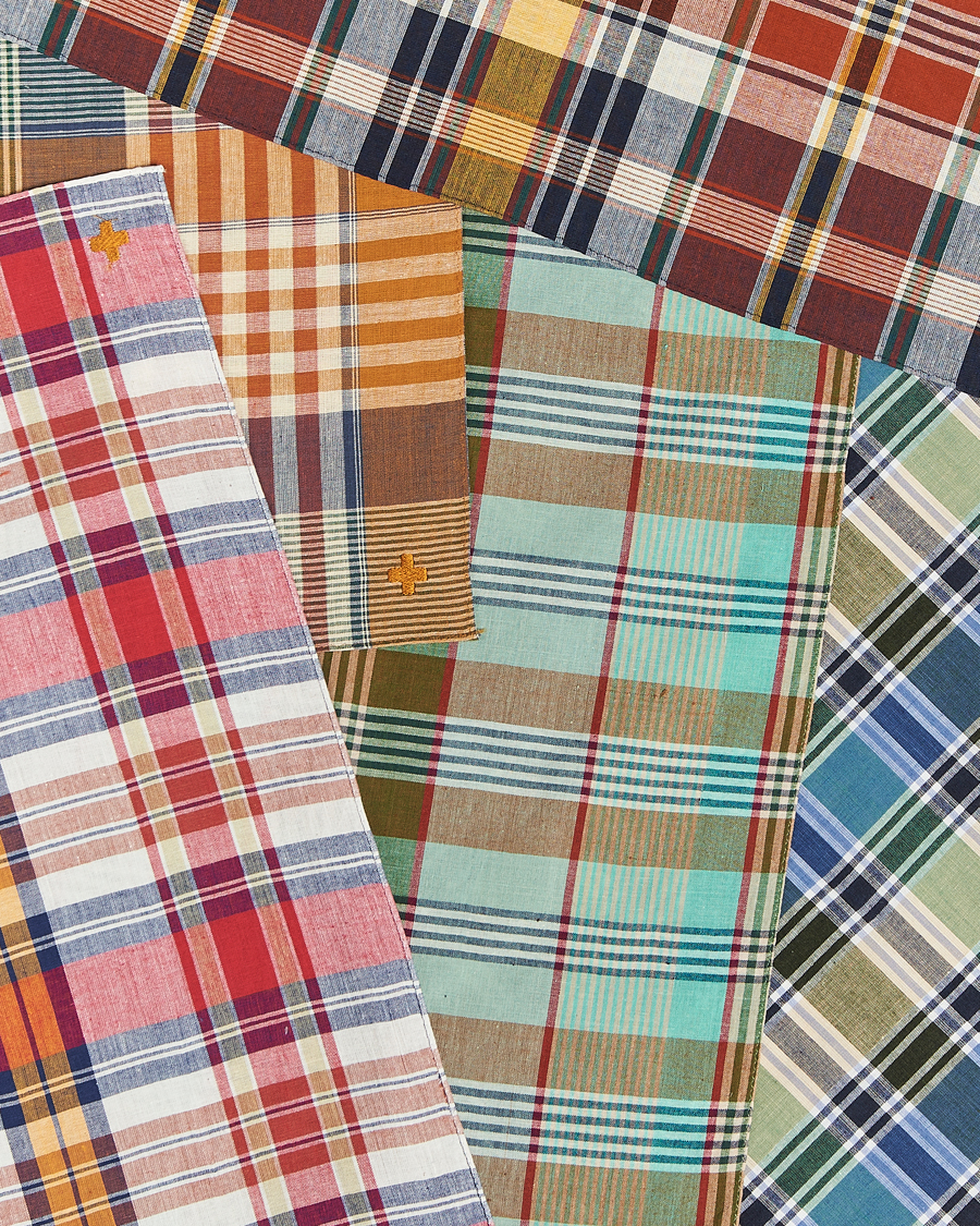 Herr | BEAMS PLUS Handkerchief 5-Pack Multicolor Madras | BEAMS PLUS | Handkerchief 5-Pack Multicolor Madras