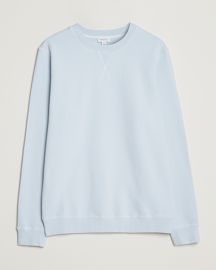 Herr | Tröjor | Sunspel | Loopback Sweatshirt Pastel Blue