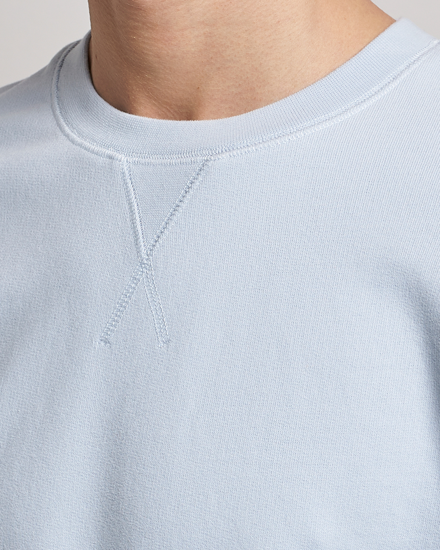 Herr | Tröjor | Sunspel | Loopback Sweatshirt Pastel Blue