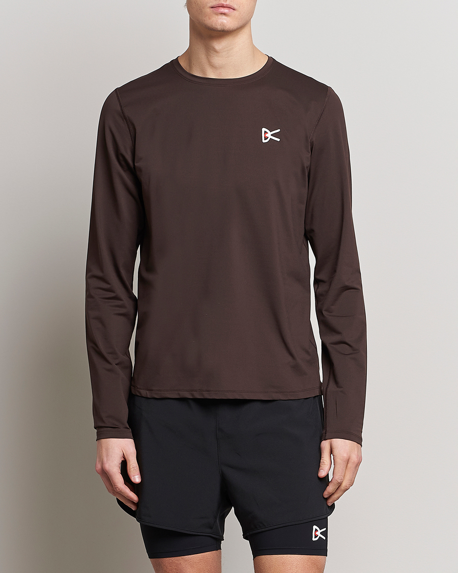 Herr | T-Shirts | District Vision | Deva-Tech Long Sleeve T-Shirt Cacao