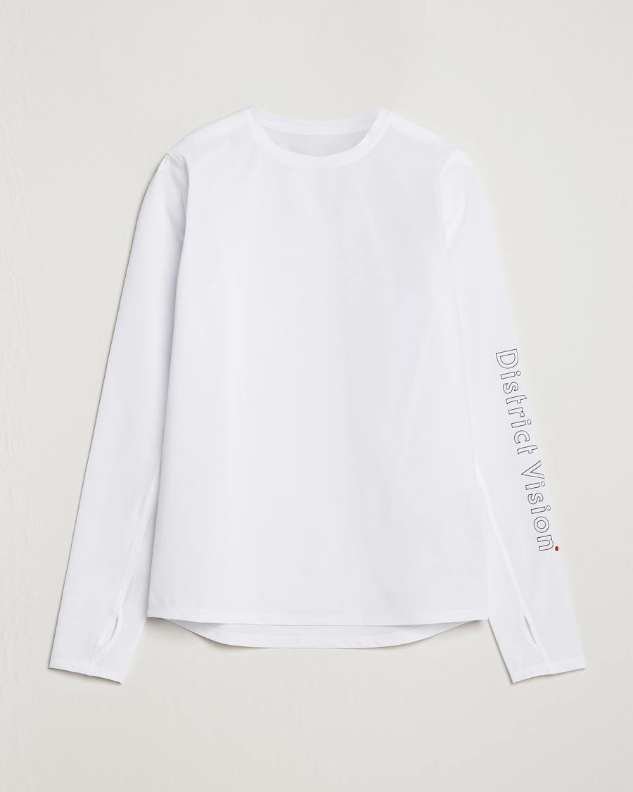 Herr | T-Shirts | District Vision | Palisade Long Sleeve Trail Shirt White