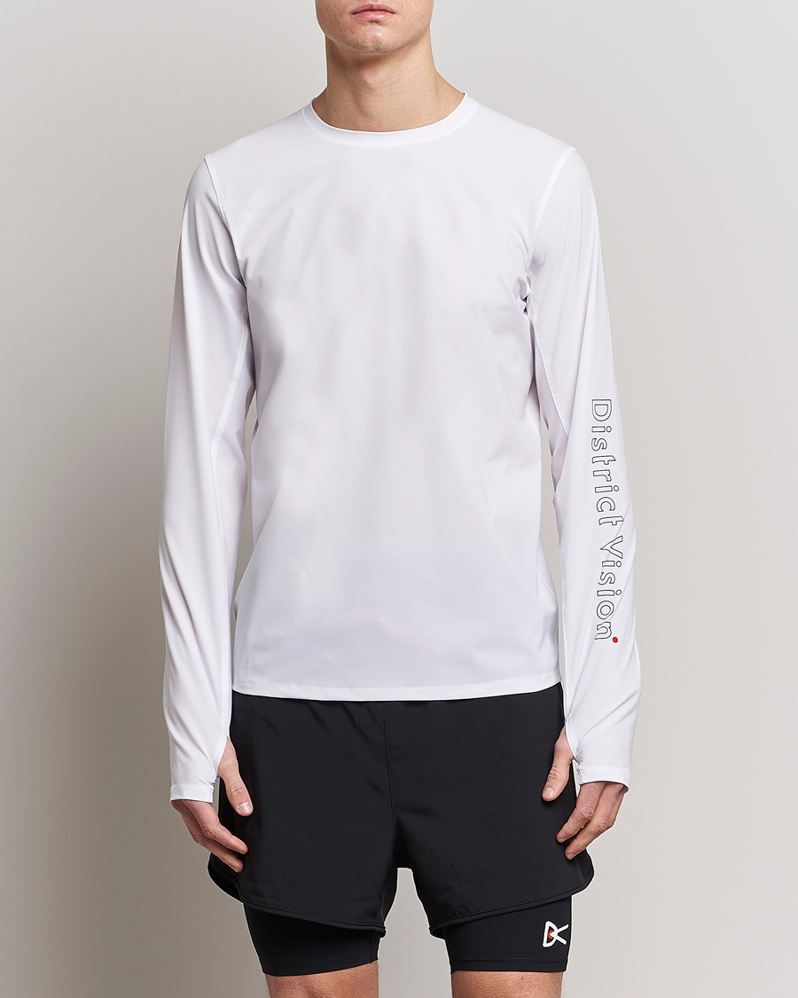 Herr | Nya varumärken | District Vision | Palisade Long Sleeve Trail Shirt White