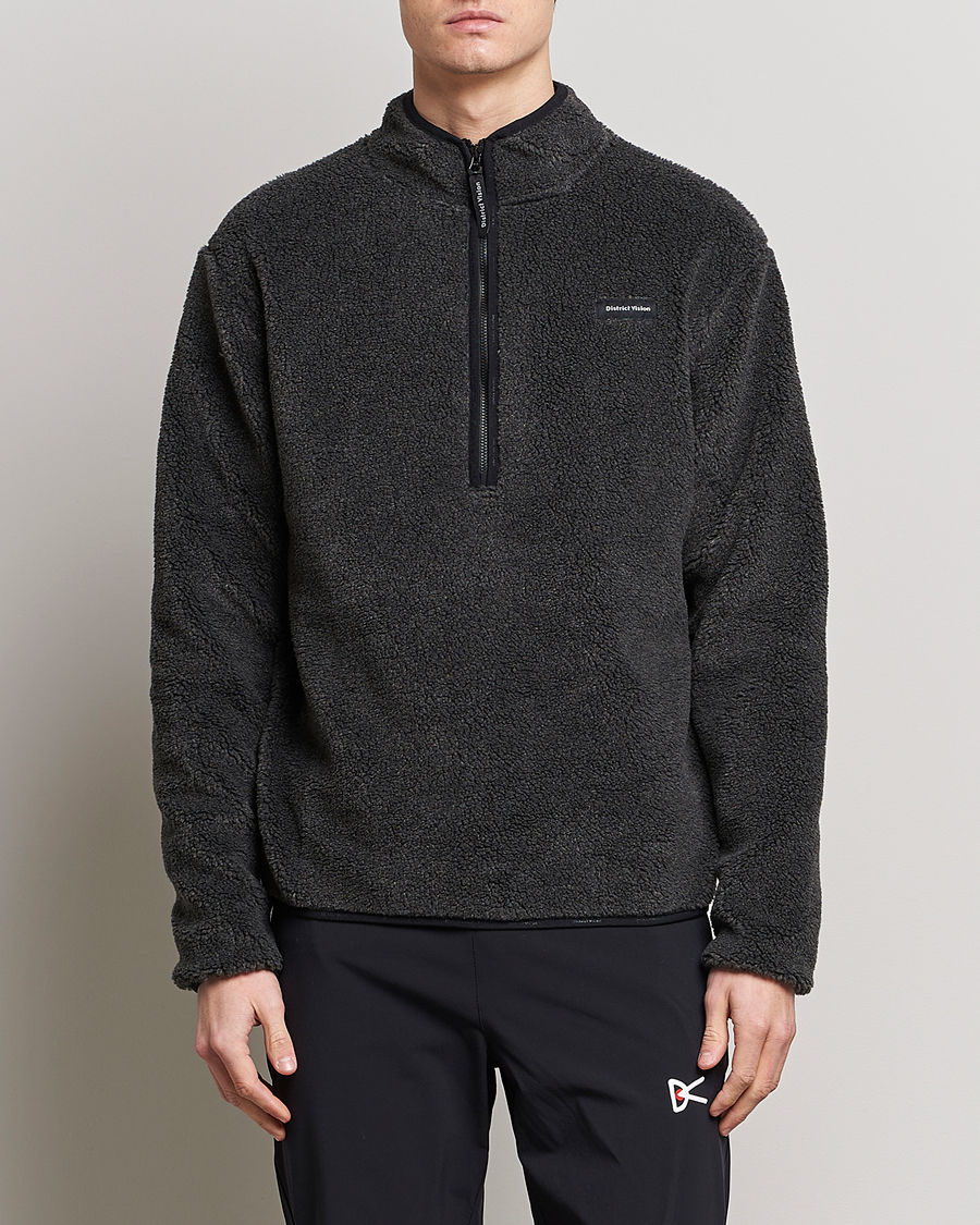 Herr | Tröjor | District Vision | Doug Half Zip Fleece Charcoal