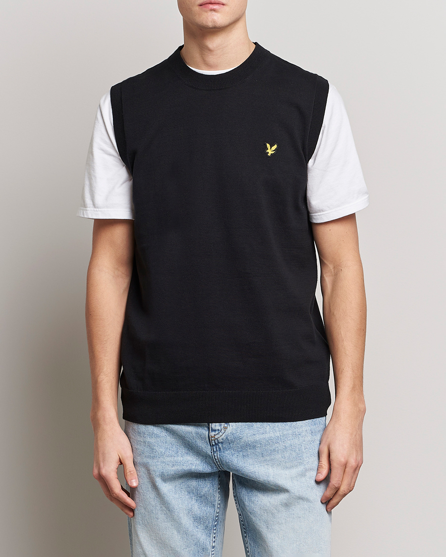 Herr | Västar & Slipovers | Lyle & Scott | Cotton Vest Black