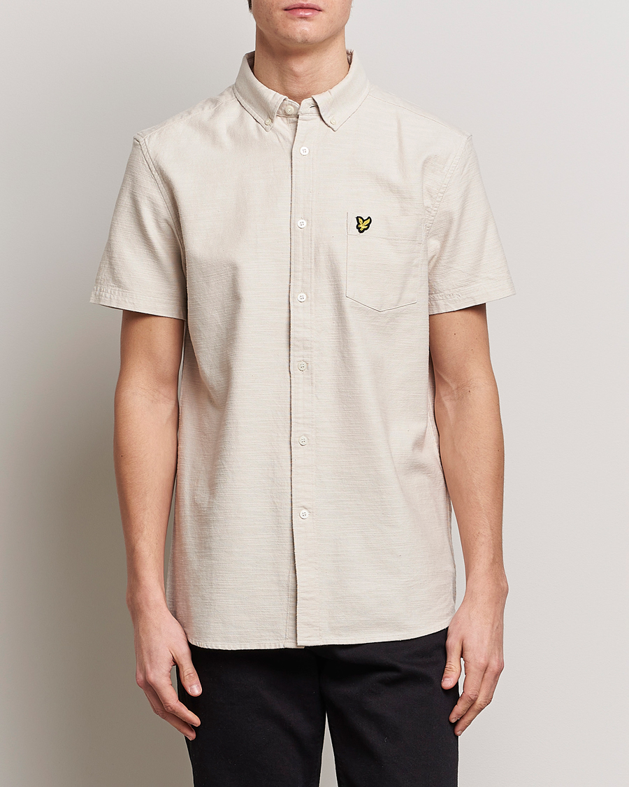 Herr |  | Lyle & Scott | Cotton Slub Short Sleeve Shirt Cove