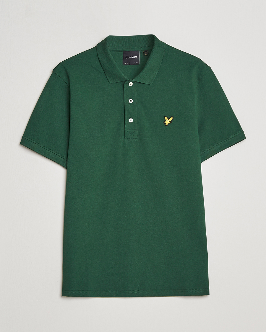 Herr | Pikéer | Lyle & Scott | Plain Pique Polo English Green