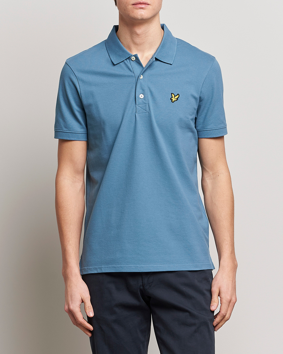 Herr | Pikéer | Lyle & Scott | Plain Pique Polo Skipton Blue