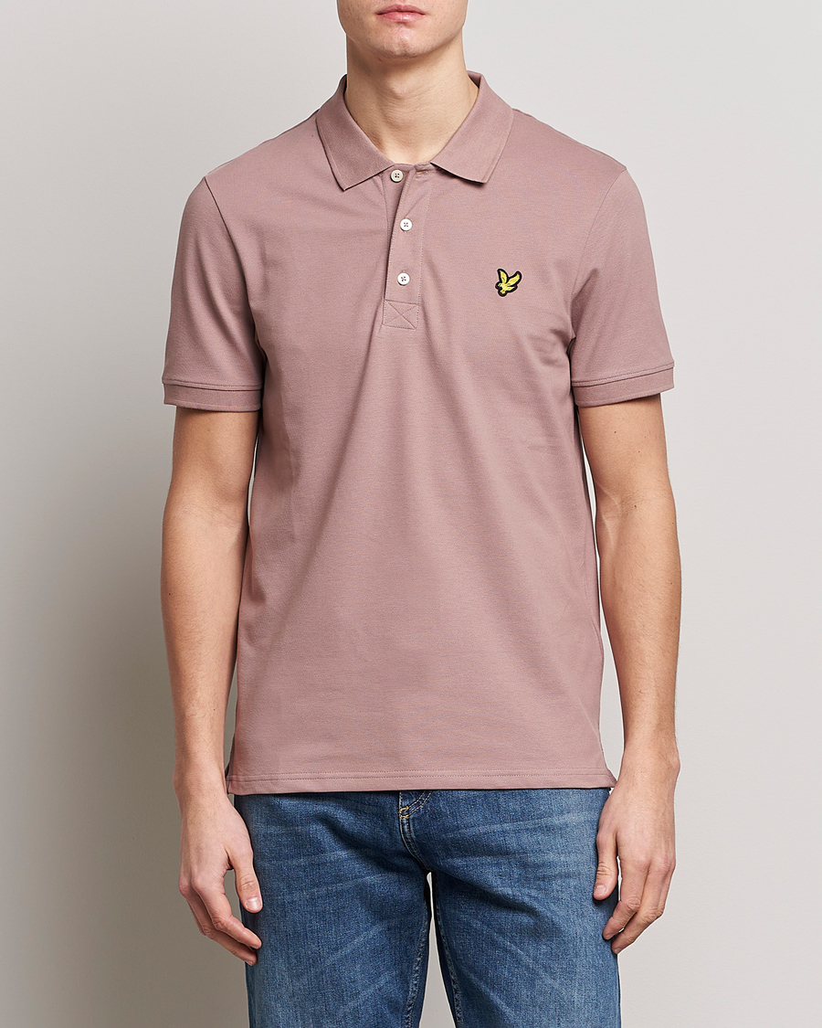 Herr | Pikéer | Lyle & Scott | Plain Pique Polo Hutton Pink