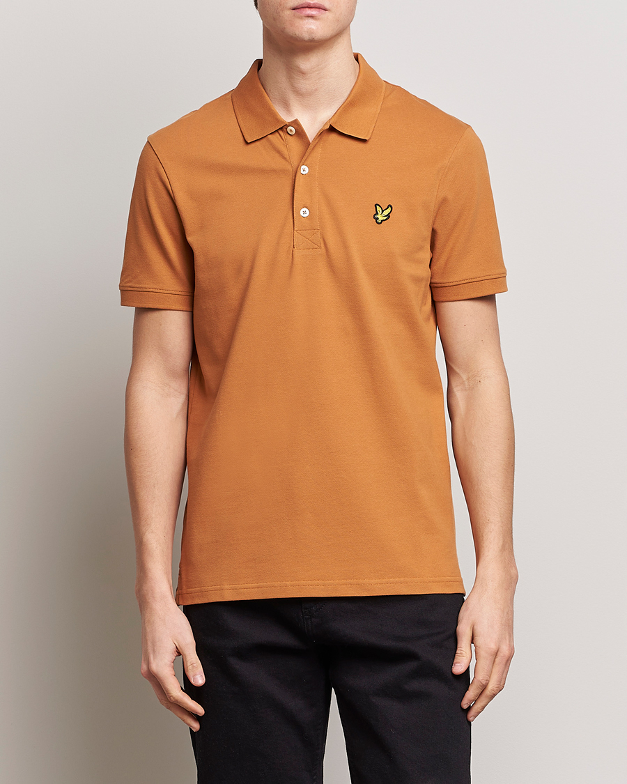 Herr | Pikéer | Lyle & Scott | Plain Pique Polo Salt Burne
