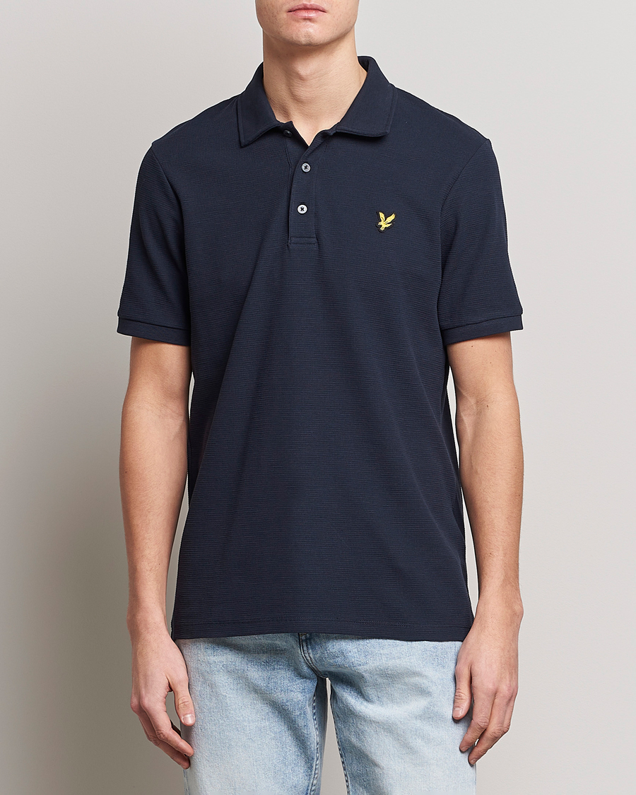 Herr | Pikéer | Lyle & Scott | Milano Trim Pique Polo Dark Navy